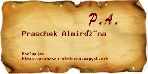 Praschek Almiréna névjegykártya